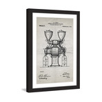 Coffee Grinder 1911 // Old Paper Framed Painting Print (8"W x 12"H x 1.5"D)