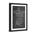 Dirigible 1922 // Chalk Framed Painting Print (8"W x 12"H x 1.5"D)