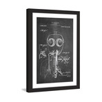 Gas Mask 1921 // Chalk Framed Painting Print (8"W x 12"H x 1.5"D)