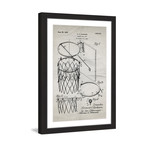Basketball Hoop 1925 // Old Paper Framed Painting Print (8"W x 12"H x 1.5"D)