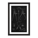 Calipers 1886 // Black Paper Framed Painting Print (8"W x 12"H x 1.5"D)