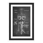 Gas Mask 1921 // Chalk Framed Painting Print (8"W x 12"H x 1.5"D)