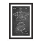 Dirigible 1922 // Chalk Framed Painting Print (8"W x 12"H x 1.5"D)