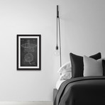Dirigible 1922 // Chalk Framed Painting Print (8"W x 12"H x 1.5"D)