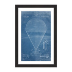 Airship 1913 // Blueprint Framed Painting Print (8"W x 12"H x 1.5"D)