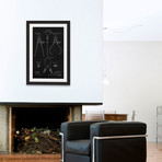 Calipers 1886 // Black Paper Framed Painting Print (8"W x 12"H x 1.5"D)