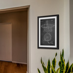 Dirigible 1922 // Chalk Framed Painting Print (8"W x 12"H x 1.5"D)