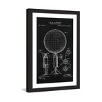 Globe 1892 // Black Paper Framed Painting Print (8"W x 12"H x 1.5"D)