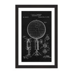 Globe 1892 // Black Paper Framed Painting Print (8"W x 12"H x 1.5"D)