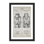 Lantern 1894 // Old Paper Framed Painting Print (8"W x 12"H x 1.5"D)