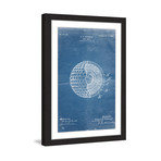 Golf Ball 1902 // Blueprint Framed Painting Print (8"W x 12"H x 1.5"D)
