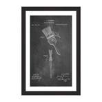 Paint Brush 1873 // Chalk Framed Painting Print (8"W x 12"H x 1.5"D)