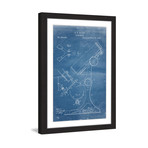 Microscope 1886 // Blueprint Framed Painting Print (8"W x 12"H x 1.5"D)