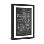 Telescope 1891 // Chalk Framed Painting Print (8"W x 12"H x 1.5"D)