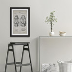 Lantern 1894 // Old Paper Framed Painting Print (8"W x 12"H x 1.5"D)