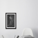 Paint Brush 1873 // Chalk Framed Painting Print (8"W x 12"H x 1.5"D)