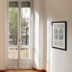 Lantern 1894 // Old Paper Framed Painting Print (8"W x 12"H x 1.5"D)