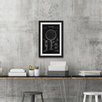 Globe 1892 // Black Paper Framed Painting Print (8"W x 12"H x 1.5"D)