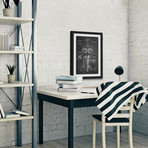 Gas Mask 1921 // Chalk Framed Painting Print (8"W x 12"H x 1.5"D)