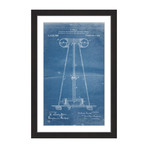 Tesla Coil 1914 // Blueprint Framed Painting Print (8"W x 12"H x 1.5"D)