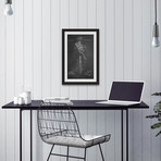 Paint Brush 1873 // Chalk Framed Painting Print (8"W x 12"H x 1.5"D)