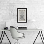 Piston 1949 // Old Paper Framed Painting Print (8"W x 12"H x 1.5"D)