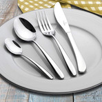 24-Piece Stainless Steel Cutlery Set (Black Mirror)