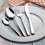 24-Piece Stainless Steel Cutlery Set (Black Mirror)