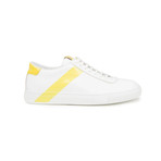 Striped Court Sneakers // White + Yellow (Euro: 41)