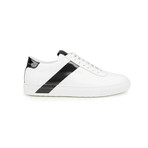 Striped Court Sneakers // White + Black (Euro: 45)