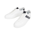 Striped Court Sneakers // White + Navy (Euro: 40)