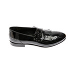 Studded Patent Loafer // Black Patent (Euro: 44)