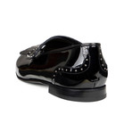 Studded Patent Loafer // Black Patent (Euro: 42)