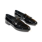 Studded Patent Loafer // Black Patent (Euro: 42)