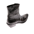 Jonah Side Zip Boots // Black Snake (Euro: 45)