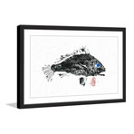Bass Yeux Bleus (12"W x 8"H x 1.5"D)