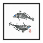 Croakers Go Ying Yang (12"W x 12"H x 1.5"D)