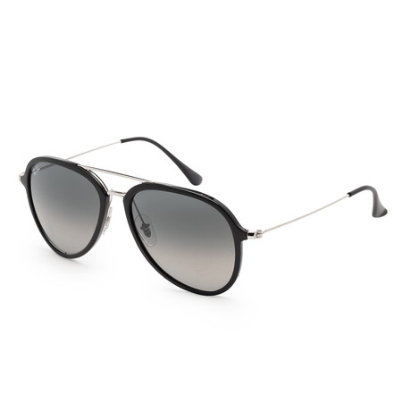 Unisex RB4298-601-71-57 Sunglasses // Black + Dark Gray Gradient