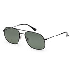 Unisex RB3595-90149A56 Andrea Polarized Sunglasses // 56mm // Black + Dark Green