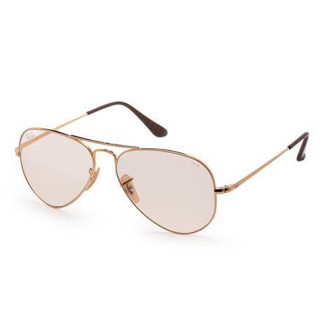 Unisex RB3689-001-T555 Sunglasses // Gold + Light Pink