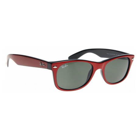 Unisex Wayfarer Sunglasses // Red + Black + Green