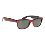 Unisex Wayfarer Sunglasses // Red + Black + Green