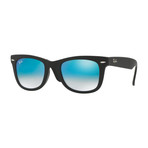 Unisex Wayfarer Folding Sunglasses // Black + Blue