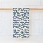 Toadfish Fish Print Tea Cotton Tea Towel // Set of 2