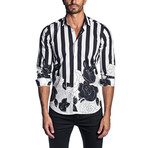 Striped Woven Shirt // Black (XL)