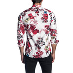Floral Woven Shirt // White (L)