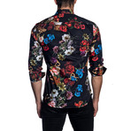 Floral Woven Shirt // Black (L)