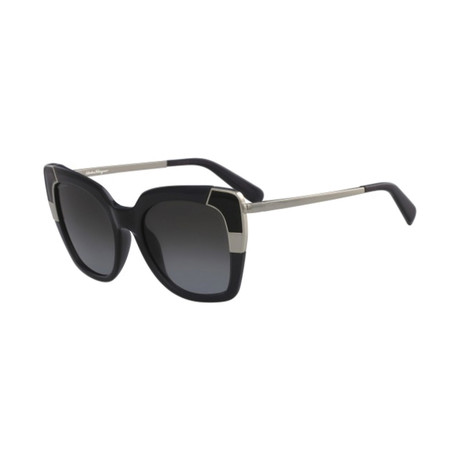 Ferragamo // Women's SF889S-057 Sunglasses // Crystal Gray + Dark Gray Gradient