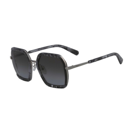 Ferragamo // Women's SF901S-042 Sunglasses // Black Gray Stone + Gray Gradient