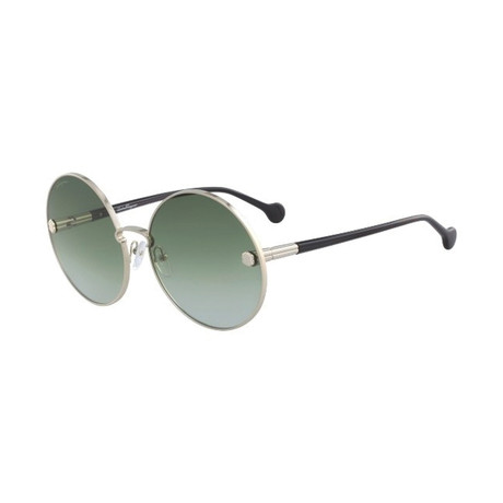 Ferragamo // Women's SF189S-709 Sunglasses // Gold + Green Gradient